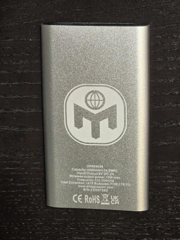 Powerbank 4000 mAH z ładowaniem indukcyjnym 15W - obrazek 2